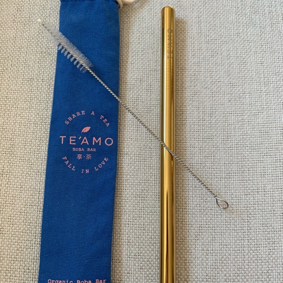 New Durable metal straw with boba sized opening 21cm - Picture 3 of 3